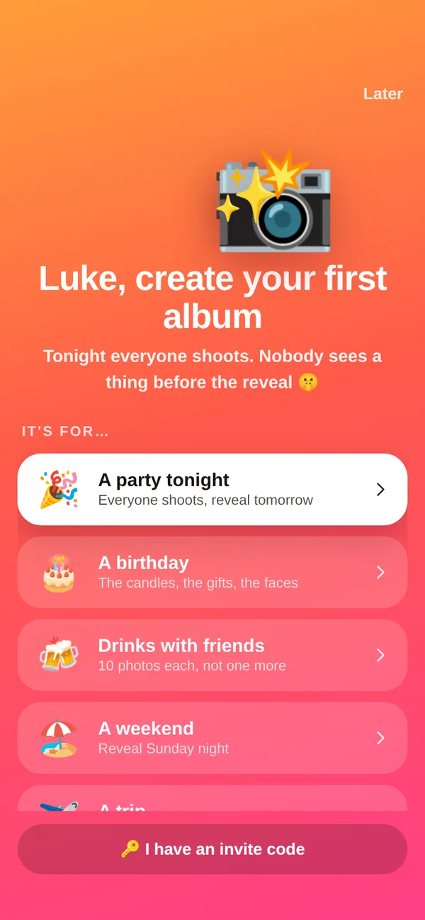 Creating your first album