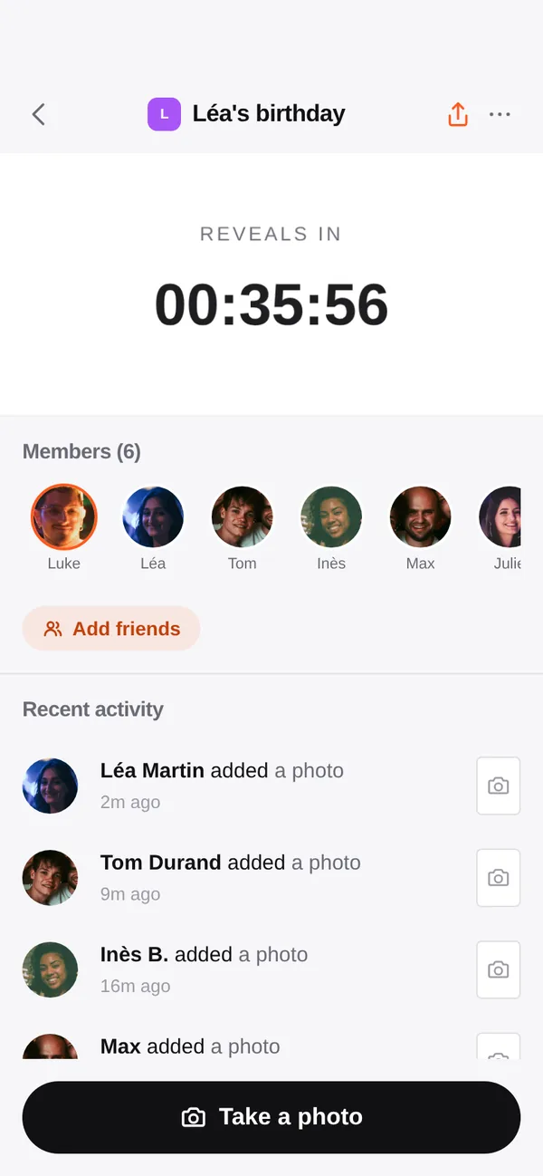 Countdown before the reveal