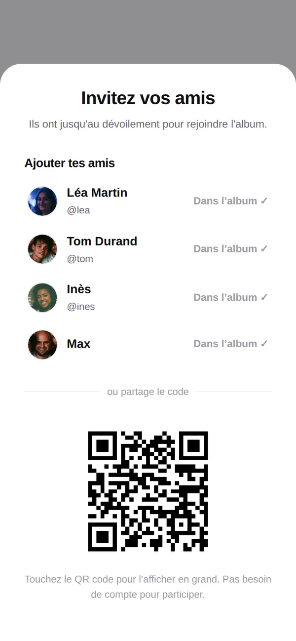 Inviter des amis