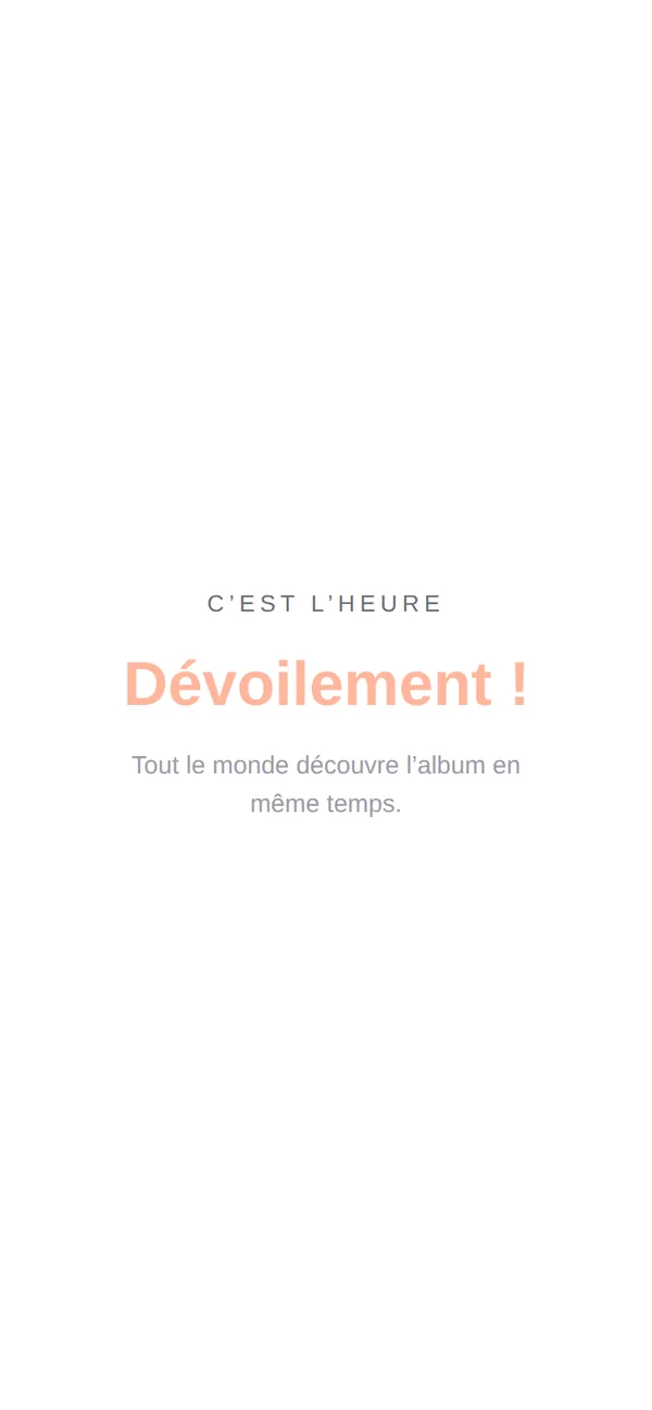 Compte à rebours avant le dévoilement